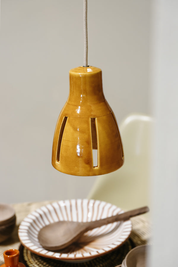 70's lamp Terra - Keramiek - Geel