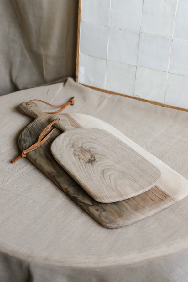 Snijplank met handvat walnoot | Groot