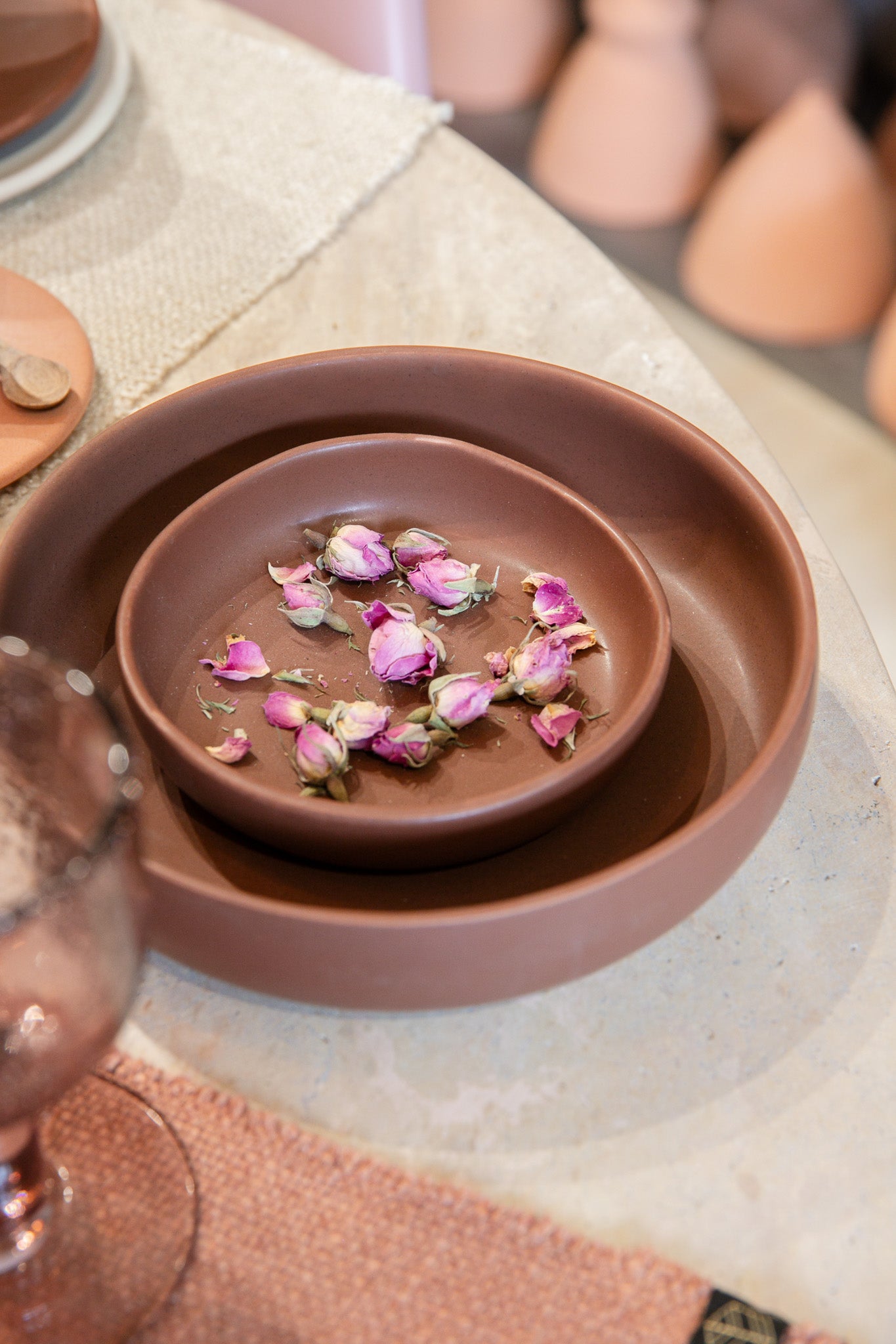 Mizaan bord met rand - chocolat