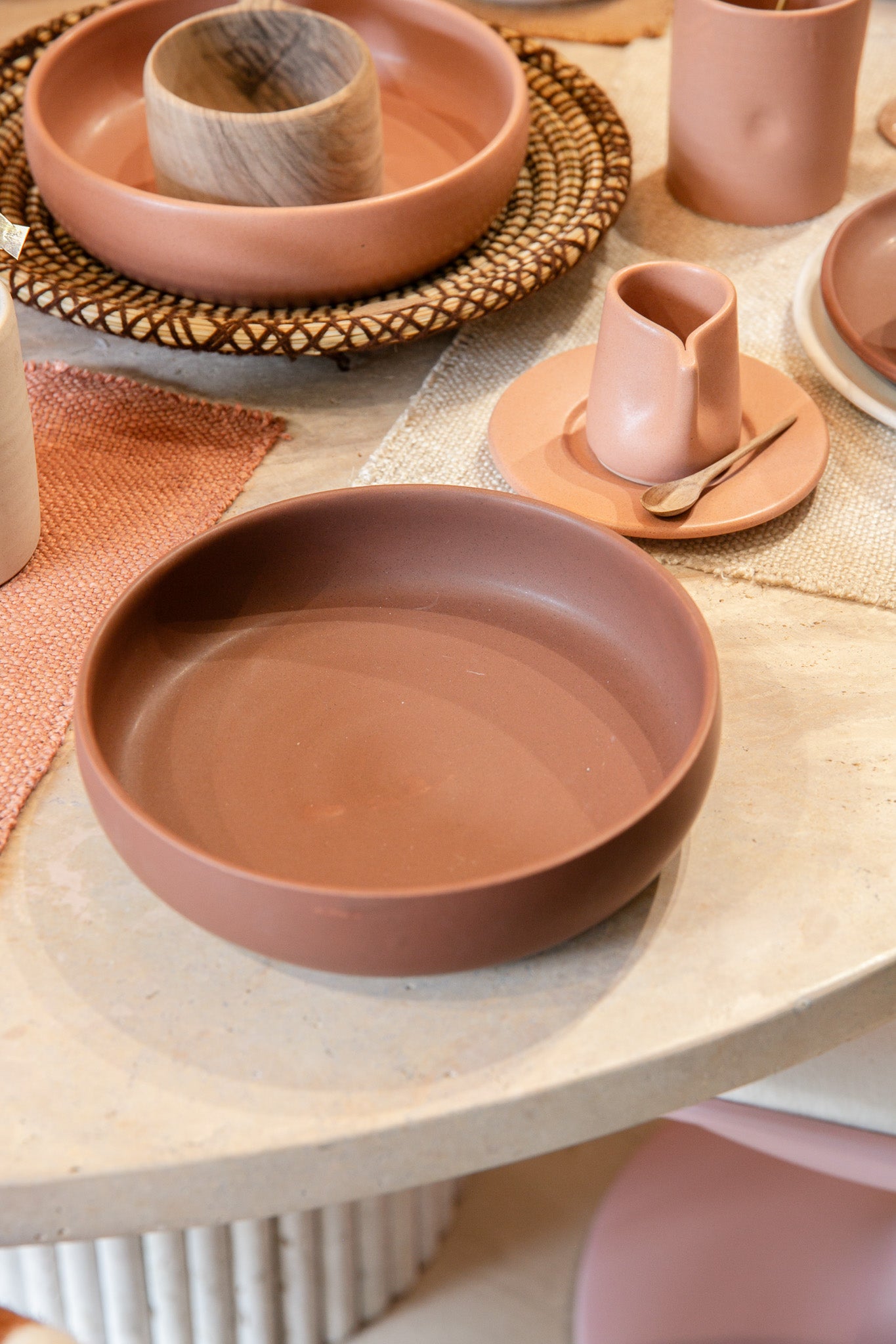 Mizaan bord met rand - chocolat