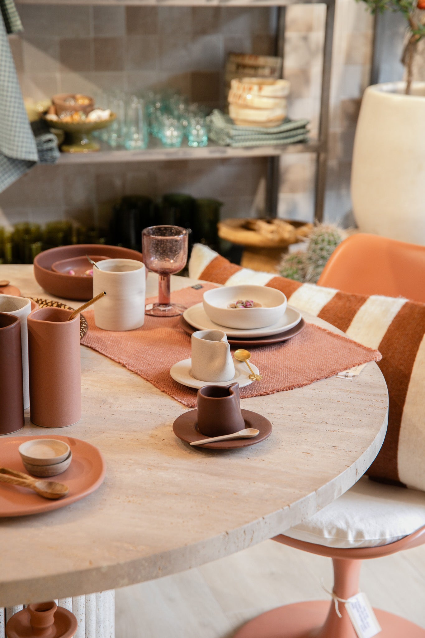 Mizaan koffie kopje met schotel - chocolat