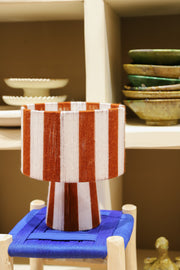 Tafel lamp - wol - streep - Bruin