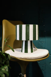 Tafel lamp - wol - streep - Olijf