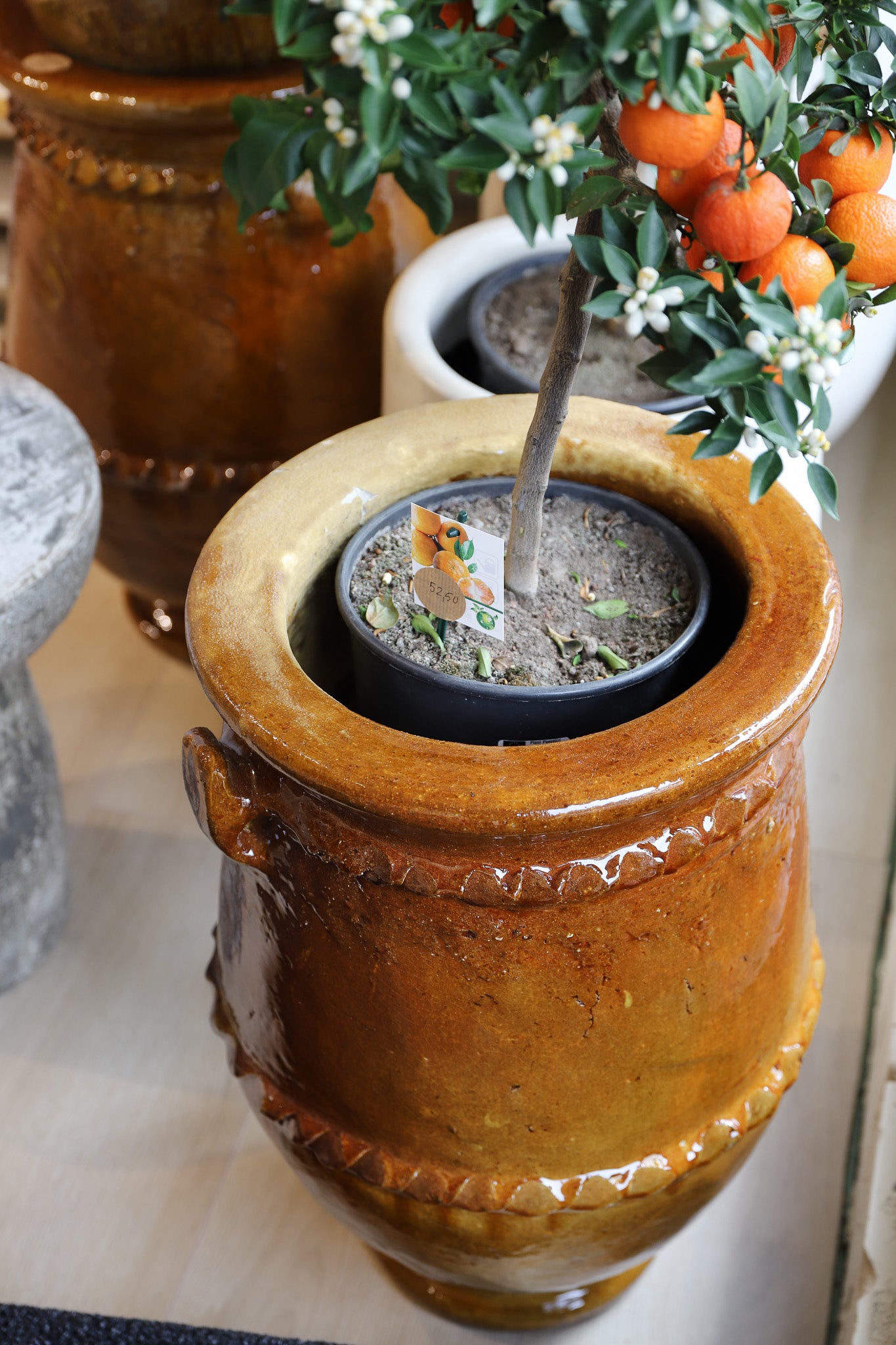 Plantpot - tamegroute - mosterd - 40cm