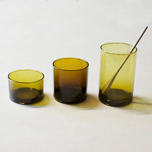 Kadousse glas - mosterd - L