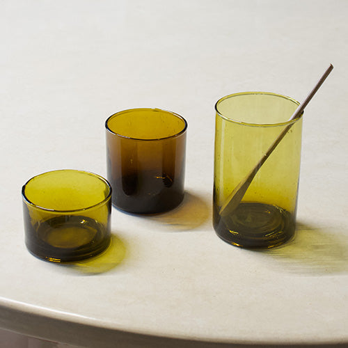 Kadousse glas - mosterd - M
