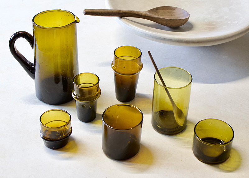 Kadousse glas - mosterd - M
