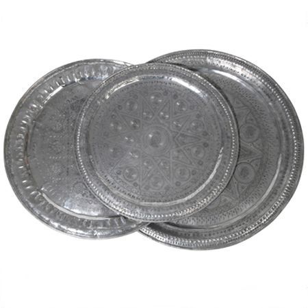 Vintage aluminium dienbladen XL