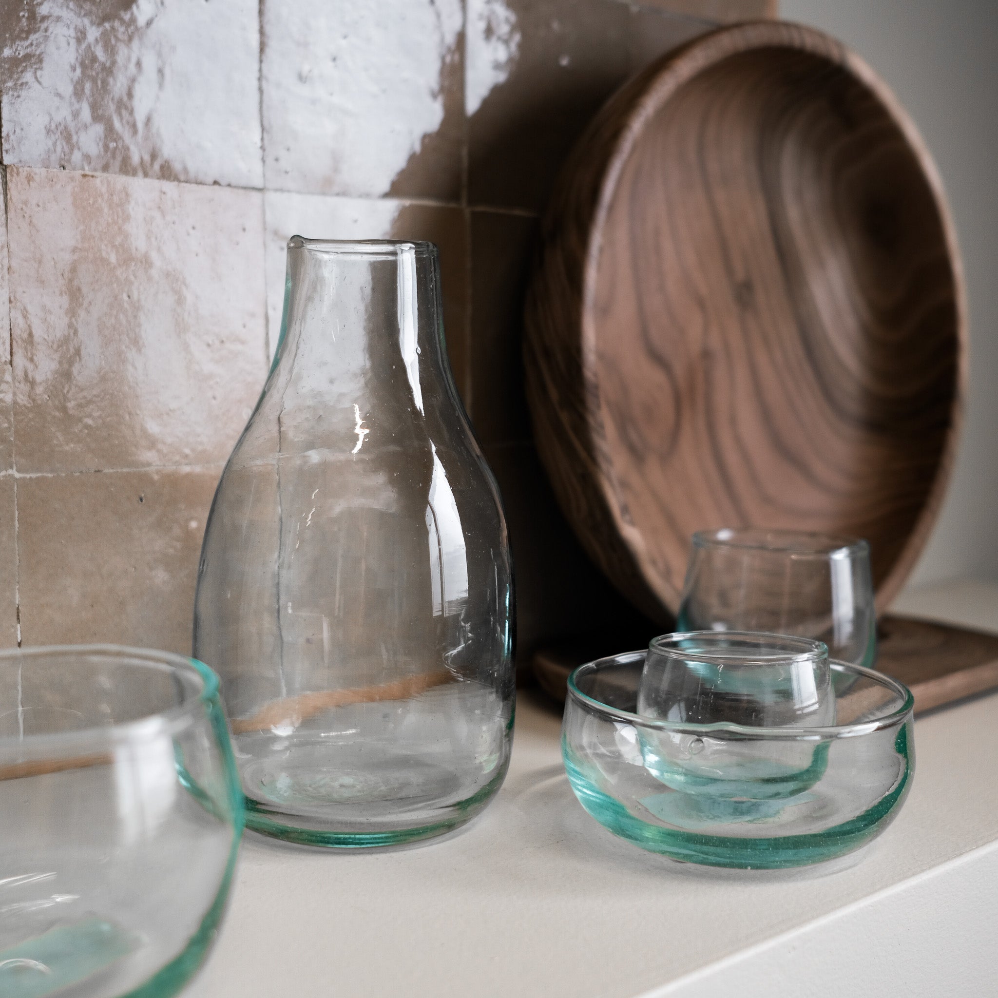 Karaf recycled glas Calebas
