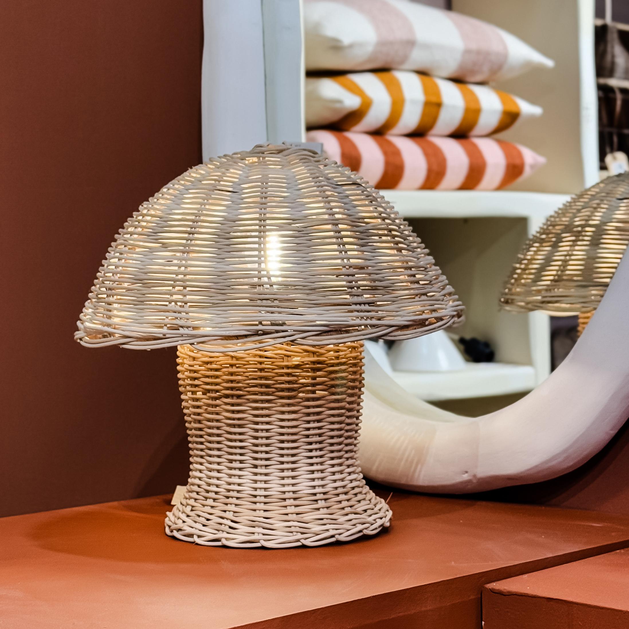 Rattan Tafel Lamp