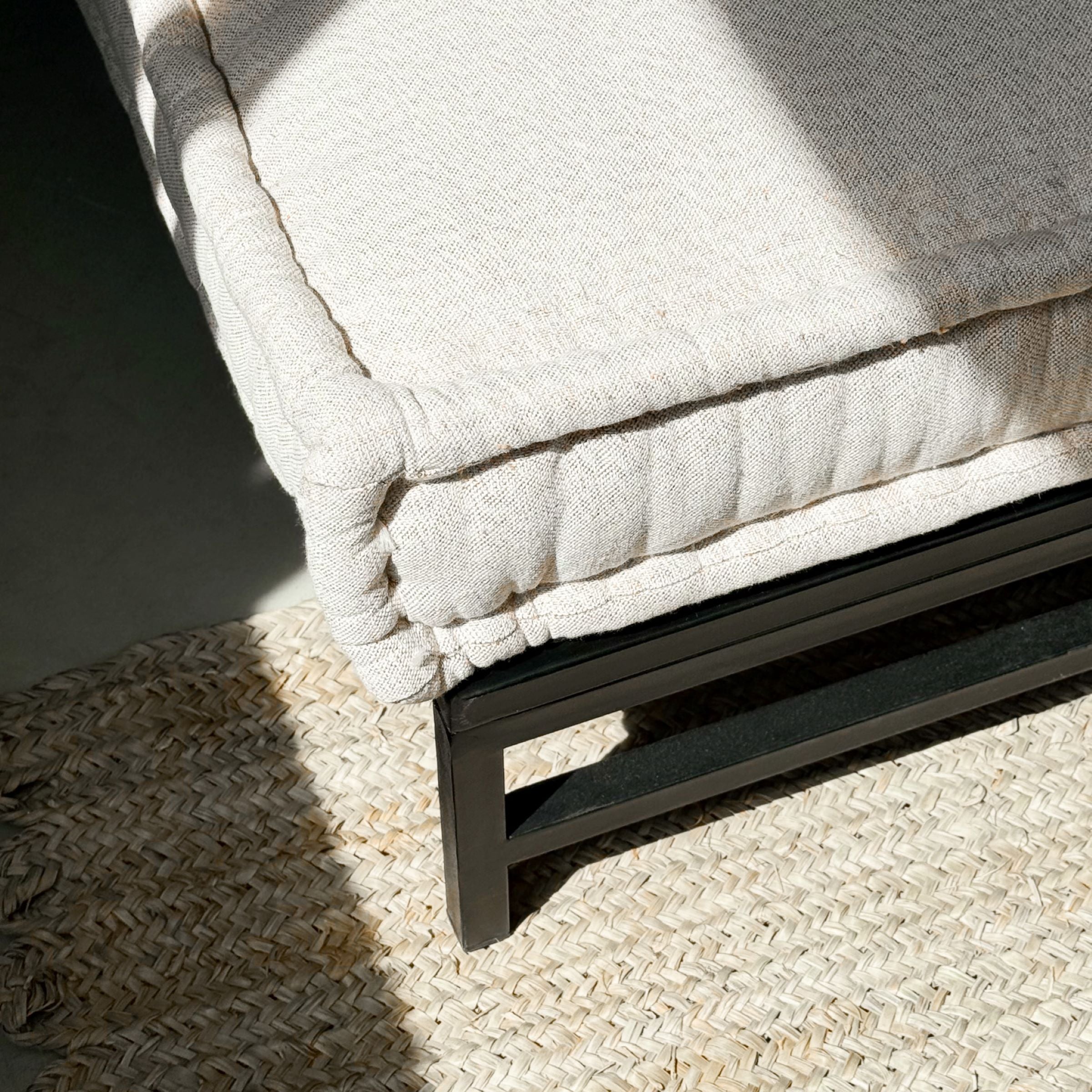 Lounge matraskussen - naturel - rug - L