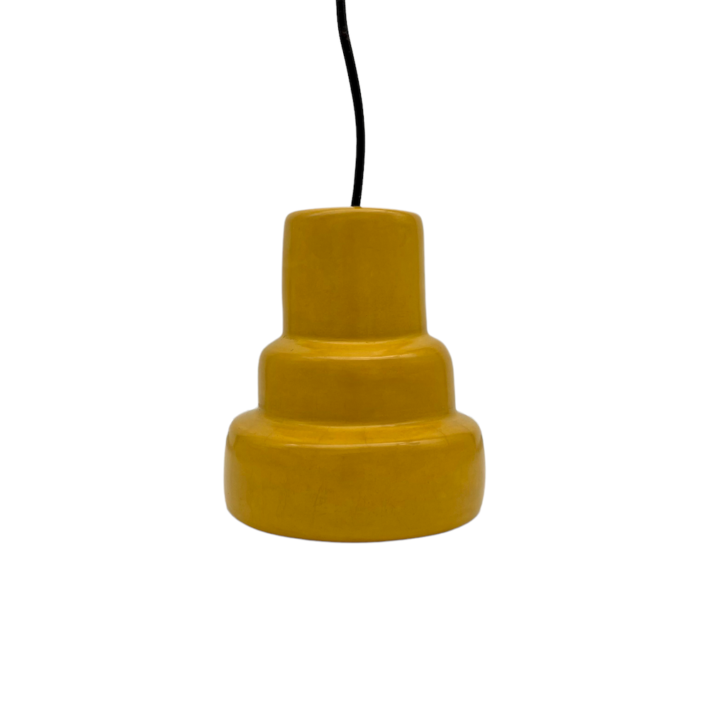 Tadelakt lamp | mosterdgeel