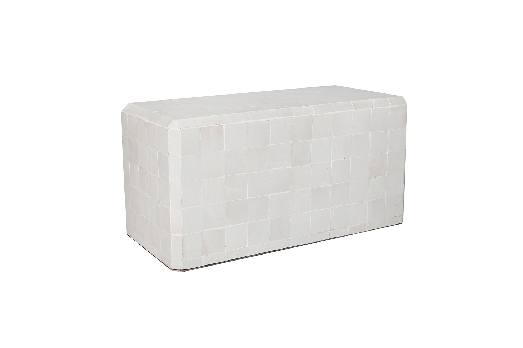 Zellige Tafel Pearl White