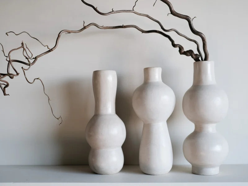 Tadelakt vase Bubble high